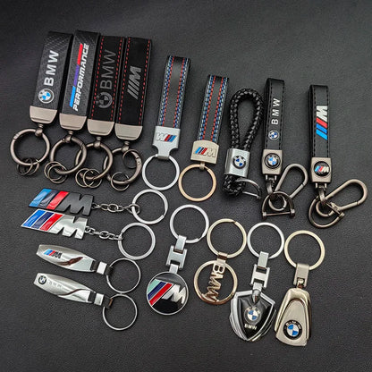 Leather BMW Keychain